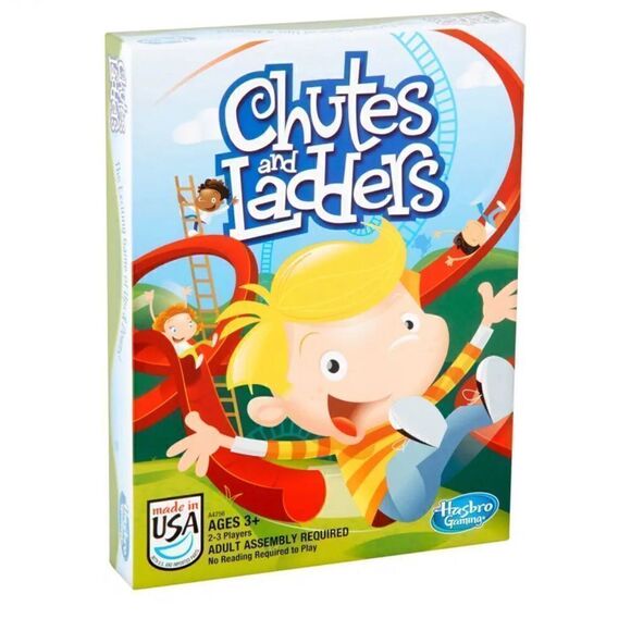 Chutes and Ladders for Ages 3+ Classic Board Game Children Fun - Picture 1 of 3